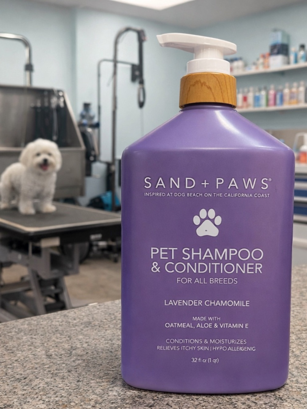 SAND+PAWS Lavender Chamomile Pet Shampoo & Conditioner 32floz
